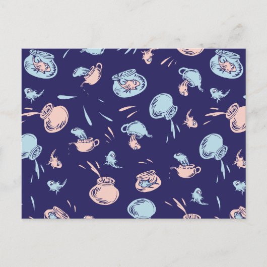 Carte Postale Chat Dans Le Casquette | Le Motif du poisson (Devant)