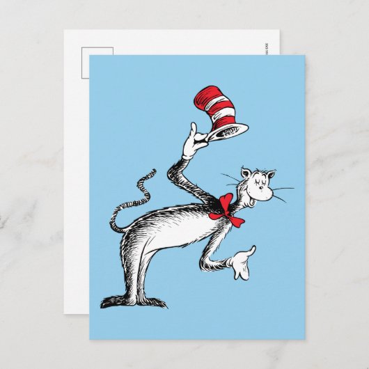 Carte Postale Chat dans le Casquette prend une chèvre (Devant / Derrière)