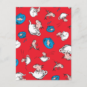 Carte Postale Chat dans le Chapeau Le Poisson Rouge Motif