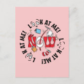 Carte Postale Chat dans le Chapeau | Regarde-moi ! Regarde-moi ! (Devant)