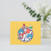 Carte Postale Chat dans le Chapeau & Technicien de Lab Un Techni (Debout devant)