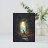 Carte Postale Chat Dans Magical Alley Imaginaire Art (Debout devant)