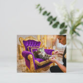 Carte Postale Chat dans un fauteuil de spa de luxe (Debout devant)