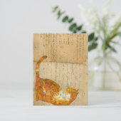 Carte Postale Chat de beaucoup de mots (Debout devant)