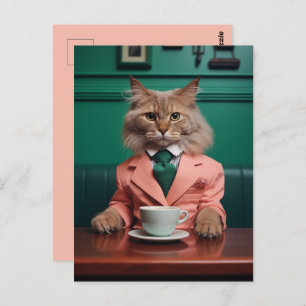 Carte Postale Chat de Bengale glamour