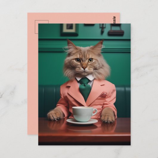 Carte Postale Chat de Bengale glamour (Devant / Derrière)