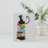 Carte Postale Chat de bibliothèque (Debout devant)