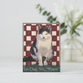 Carte Postale Chat de bistro vintage (Debout devant)