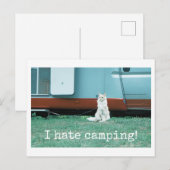 Carte Postale Chat de camping (Devant / Derrière)