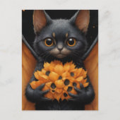 Carte Postale Chat de chauve-souris adorable (Devant)
