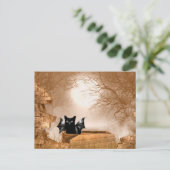 Carte Postale Chat de chauve-souris d'Halloween (Debout devant)