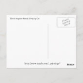 Carte Postale Chat de couchage par Renoir (Dos)