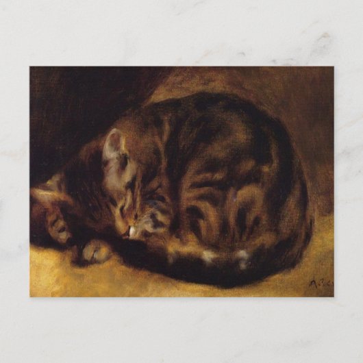 Carte Postale Chat de couchage par Renoir (Devant)