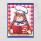 Carte Postale Chat de cuisine (Devant)