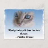 Carte Postale Chat de Dickens (Devant)