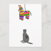 Carte Postale Chat de fête et Piñata (Devant)