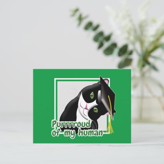Carte Postale Chat de fin d'études (Debout devant)