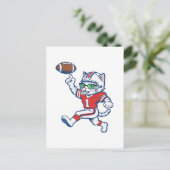 Carte Postale Chat de foot drôle (Debout devant)