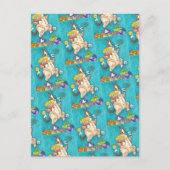 CARTE POSTALE CHAT DE HISS N' FITZ EN TENUE D'ANNIVERSAIRE, GÂTE (Devant)