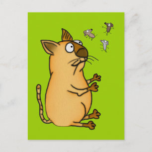 Carte Postale Chat de jonglerie