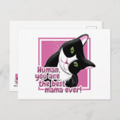 Carte Postale Chat de la Fête des Mères (Devant / Derrière)