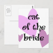 Carte Postale Chat de la mariée (Devant / Derrière)