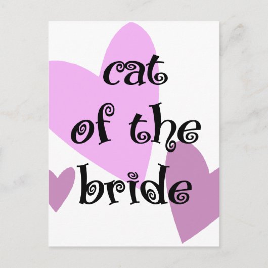 Carte Postale Chat de la mariée (Devant)