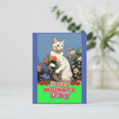 Carte Postale chat de la mère (Debout devant)