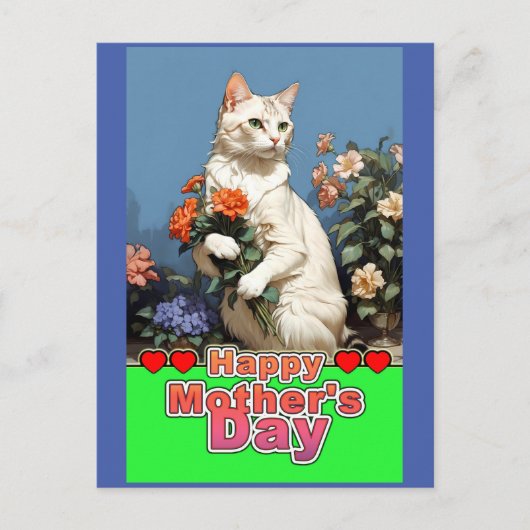 Carte Postale chat de la mère (Devant)