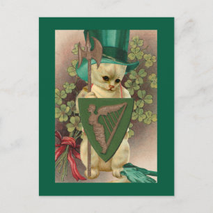 Carte Postale Chat de la Saint-Patrick