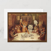 CARTE POSTALE CHAT DE LOUIS WAIN, 'CÉLÉBRATION' (Devant / Derrière)