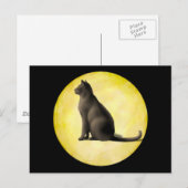 Carte Postale Chat de lune (Devant / Derrière)
