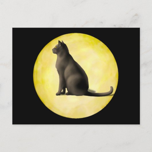 Carte Postale Chat de lune (Devant)