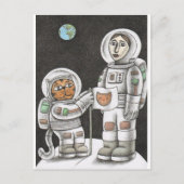 Carte Postale 'Chat de lune' (Devant)