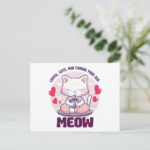 Carte Postale Chat de méditation - Chat kawaii (Debout devant)