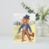 Carte Postale Chat de mode par Louis Wain Card (Debout devant)