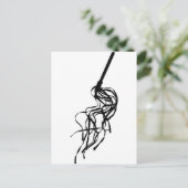 Carte Postale Chat de neuf Queues S&M Whip Outline Silhouette (Debout devant)