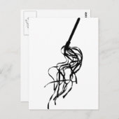 Carte Postale Chat de neuf Queues S&M Whip Outline Silhouette (Devant / Derrière)