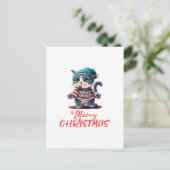Carte Postale Chat de Noël (Debout devant)