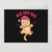 Carte Postale Chat de Noël Ho Ho (Devant)