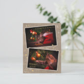 Carte Postale Chat de Noël humoristique (Debout devant)