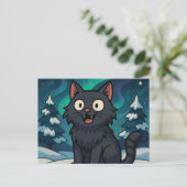 Carte Postale Chat de Noël islandais de Yule (Debout devant)