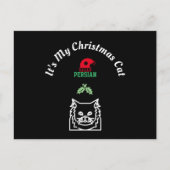 Carte Postale Chat de Noël - Persan (Devant)