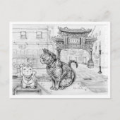 Carte Postale Chat de Philly à Chinatown (Devant)