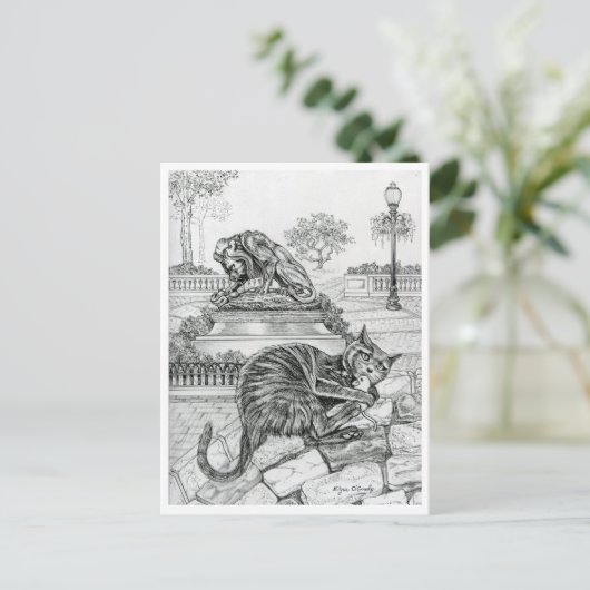 Carte Postale Chat de Philly à Rittenhouse (Debout devant)