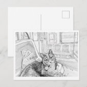 Carte Postale Chat de Philly dans le métro (carte postale) (Devant / Derrière)