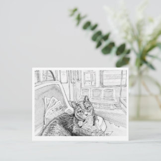 Carte Postale Chat de Philly dans le métro (carte postale)