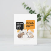Carte Postale Chat de philosophie Point Rouge Humour Existential (Debout devant)