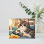 Carte Postale Chat de pomme de terre adorable (Debout devant)