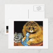 Carte postale Chat de poupée vintage (Devant / Derrière)